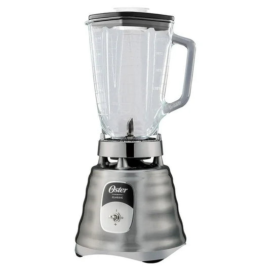 Oster Licuadora Clásica Cromada, con Perilla Ergonómica, de 3 Velocidades, Color Cromo